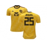 Belgium #25 Januzaj Away Kid Soccer Country Jersey
