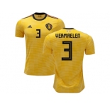 Belgium #3 Vermaelen Away Kid Soccer Country Jerse