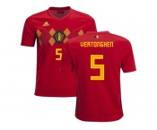 Belgium #5 Vertonghen Home Kid Soccer Country Jersey