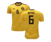 Belgium #6 Witsel Away Kid Soccer Country Jerseys