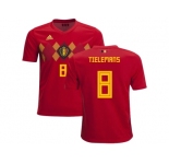 Belgium #8 Tielemans Home Kid Soccer Country Jersey