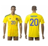 Ukraine #20 Rakitskiy Home Soccer Country Jersey