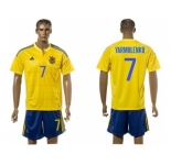 Ukraine #7 Yarmolenko Home Soccer Country Jersey