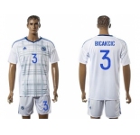 Bosnia Herzegovina #3 Bicakcic Away Soccer Country Jersey
