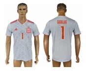 Spain #1 Casillas Away Soccer Country Jersey1