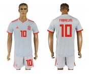 Spain #10 Fabregas Away Soccer Country Jersey