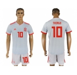 Spain #10 Thiago Away Soccer Country Jersey
