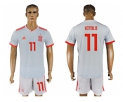 Spain #11 Vitolo Away Soccer Country Jersey