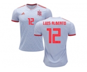 Spain #12 Luis Alberto Away Soccer Country Jersey
