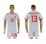 Spain #13 Arrizabalaga Away Soccer Country Jersey