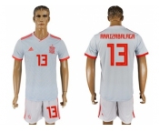 Spain #13 Arrizabalaga Away Soccer Country Jersey