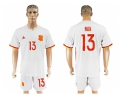 Spain #13 Mata Away Soccer Country Jersey