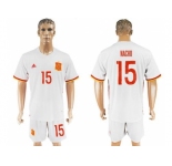 Spain #15 Nacho Away Soccer Country Jersey