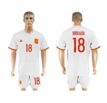 Spain #18 Jordi Alba Away Soccer Country Jersey