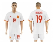Spain #19 Diego Costa Away Soccer Country Jersey