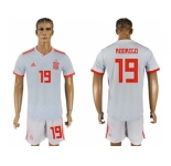 Spain #19 Rodrigo Away Soccer Country Jersey