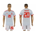 Spain #20 Asensio Away Soccer Country Jersey