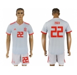 Spain #22 Isco Away Soccer Country Jersey