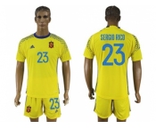 Spain #23 Sergio Rico Yellow Goalkeeper Soccer Country Jersey