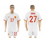 Spain #27 Rodrigo Away Soccer Country Jersey