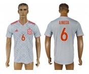Spain #6 A.Iniesta Away Soccer Country Jersey1