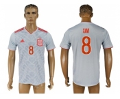 Spain #8 Xavi Away Soccer Country Jersey