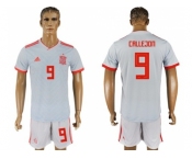 Spain #9 Callejon Away Soccer Country Jersey