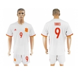 Spain #9 Torres Away Soccer Country Jersey