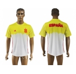 Spain Blank White Training Soccer Country Jersey