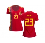 Women Spain #23 Reina Red Home Soccer Country Jersey