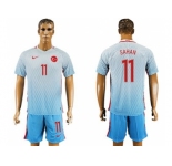 Turkey #11 Sahan Away Soccer Country Jersey