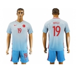 Turkey #19 MALLI Away Soccer Country Jersey