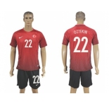 Turkey #22 Oztekin Home Soccer Country Jersey