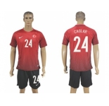 Turkey #24 Caglar Home Soccer Country Jersey