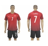 Turkey #7 Gonul Home Soccer Country Jersey