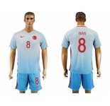 Turkey #8 INAN Away Soccer Country Jersey