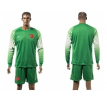 Turkey Blank Green Goalkeeper Long Sleeves Soccer Country Jersey