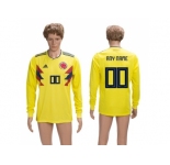 Colombia Personalized Home Long Sleeves Soccer Country Jersey