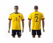 Colombia #2 Zapata Home Soccer Country Jersey