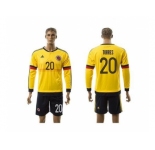 Colombia #20 Torres Home Long Sleeves Soccer Country Jersey