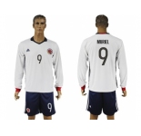 Colombia #9 Muriel Away Long Sleeves Soccer Country Jersey