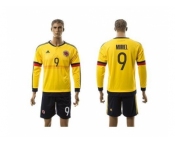 Colombia #9 Muriel Home Long Sleeves Soccer Country Jersey