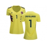 Women Colombia #1 Castellanos Home Soccer Country Jersey