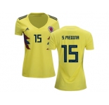 Women Colombia #15 S.Medina Home Soccer Country Jersey