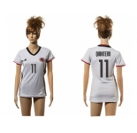 Women's Colombia #11 Quintero Away Soccer Country Jersey