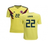 Colombia #22 Lerma Home Kid Soccer Country Jersey