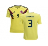 Colombia #3 O.Murillo Home Kid Soccer Country Jersey