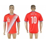 Costa Rica #10 Ruiz B. Home Soccer Country Jersey