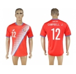 Costa Rica #12 Campbell J. Home Soccer Country Jersey