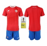 Costa Rica Blank Home Soccer Country Jerseys